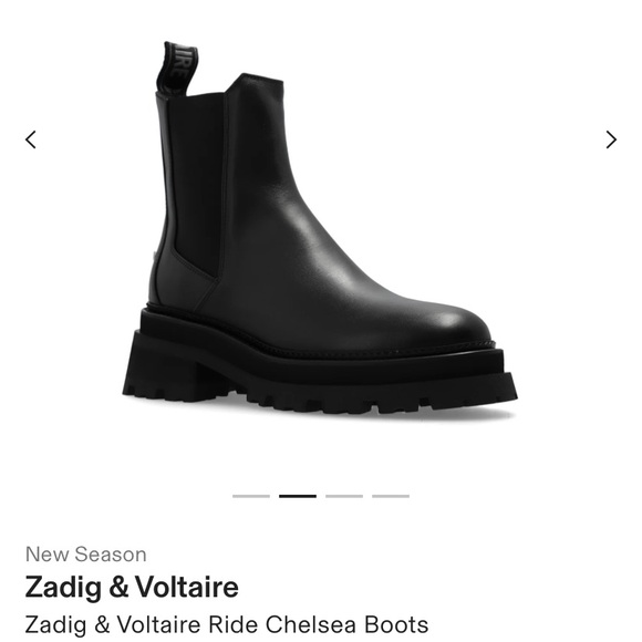 NWT Zadig and & Voltaire Ride Leather Chelsea platform Boots silver wings charm - Picture 7 of 16